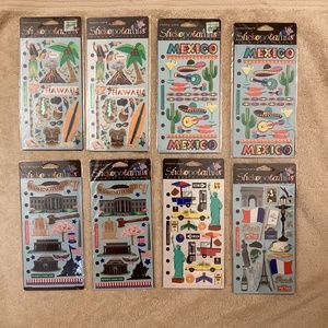 NEW STICKOPOTAMUS Lot of TRAVELING Stickers Hawaii Mexico France New York DC